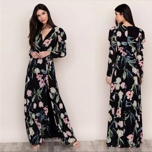 Yumi Kim NWT Ever After Maxi Dress / Size Medium / Black Floral